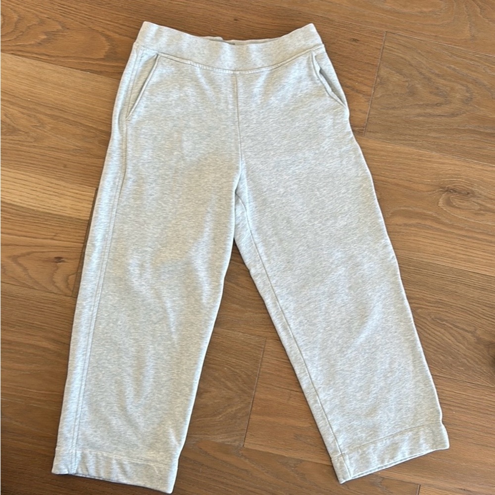 Everlane cropped wide leg sweatpants.